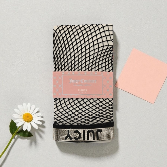 Juicy Couture Accessories - 🔥Juicy Couture Black and Cream Fishnet Tights🔥